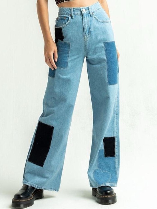 BDG Denim - BDG puddle patchwork wide leg jeans